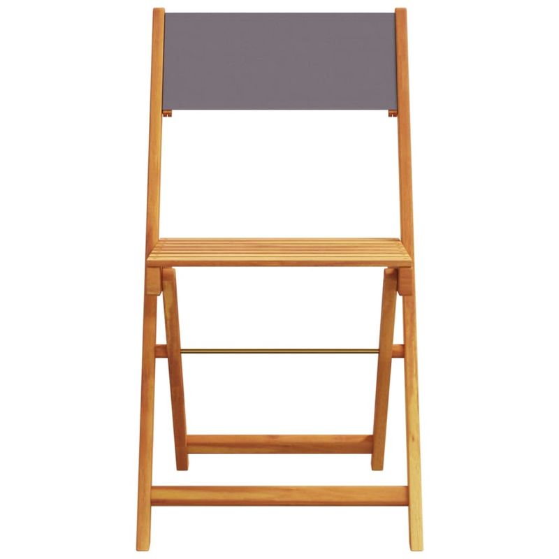 Casa si Gradina - Gradina si terasa - Mobilier exterior - Scaune si sezlonguri gradina - Scaune de gradina pliabile 6 buc., textil antracit/lemn masiv - Infinity.ro