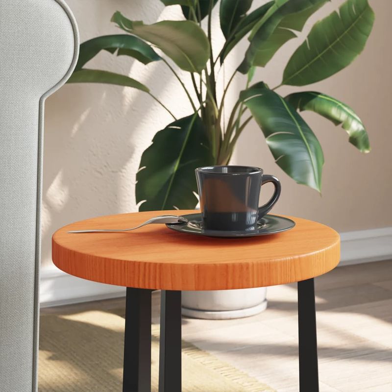 Casa si Gradina - Mobilier - Feronerie si accesorii mobila - Blat de masa rotund, maro ceruit, Ø30x2,5 cm, lemn masiv de pin - Infinity.ro