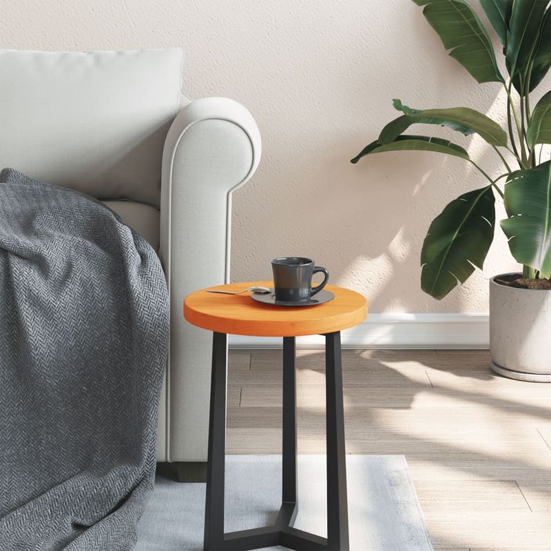 Casa si Gradina - Mobilier - Feronerie si accesorii mobila - Blat de masa rotund, maro ceruit, Ø30x2,5 cm, lemn masiv de pin - Infinity.ro