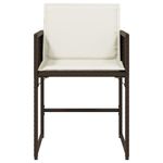 Casa si Gradina - Gradina si terasa - Mobilier exterior - Scaune si sezlonguri gradina - Scaune de gradina cu perne, 4 buc., maro, poliratan - Infinity.ro