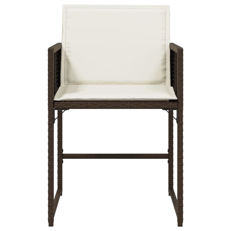 Casa si Gradina - Gradina si terasa - Mobilier exterior - Scaune si sezlonguri gradina - Scaune de gradina cu perne, 4 buc., maro, poliratan - Infinity.ro