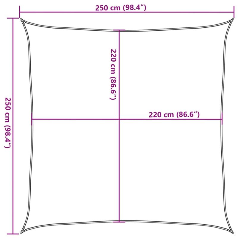 Casa si Gradina - Gradina si terasa - Umbrele si pavilioane - Umbrele - Parasolar, gri deschis, 2,5x2,5 m, 100% poliester Oxford, mărime 2.5x2.5 m - Infinity.ro