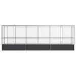 Petshop - Accesorii petshop - Culcusuri si custi - Tarcuri si colivii - Voliera de pasari cu extensie, argintiu, 626,5x107x212 cm, otel - Infinity.ro