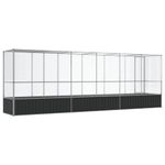 Petshop - Accesorii petshop - Culcusuri si custi - Tarcuri si colivii - Voliera de pasari cu extensie, argintiu, 626,5x107x212 cm, otel - Infinity.ro