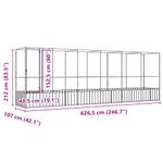 Petshop - Accesorii petshop - Culcusuri si custi - Tarcuri si colivii - Voliera de pasari cu extensie, argintiu, 626,5x107x212 cm, otel - Infinity.ro