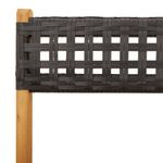 Casa si Gradina - Gradina si terasa - Mobilier exterior - Seturi mobila gradina - Set mobilier bistro, 3 piese, negru, poliratan si lemn masiv - Infinity.ro