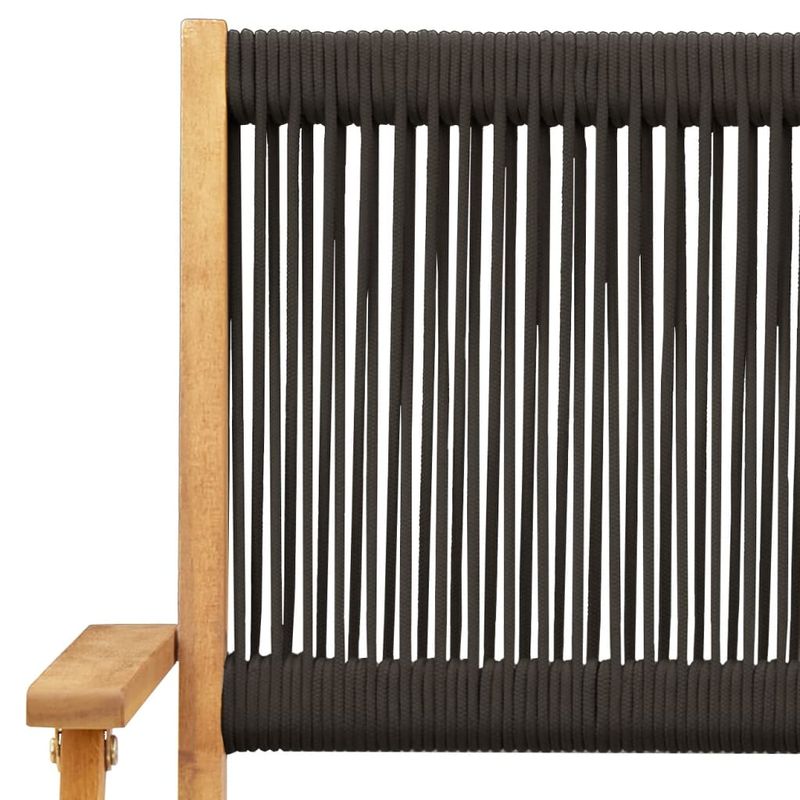 Casa si Gradina - Gradina si terasa - Mobilier exterior - Scaune si sezlonguri gradina - Scaune de gradina pliabile, 4 buc., negru, lemn masiv acacia - Infinity.ro