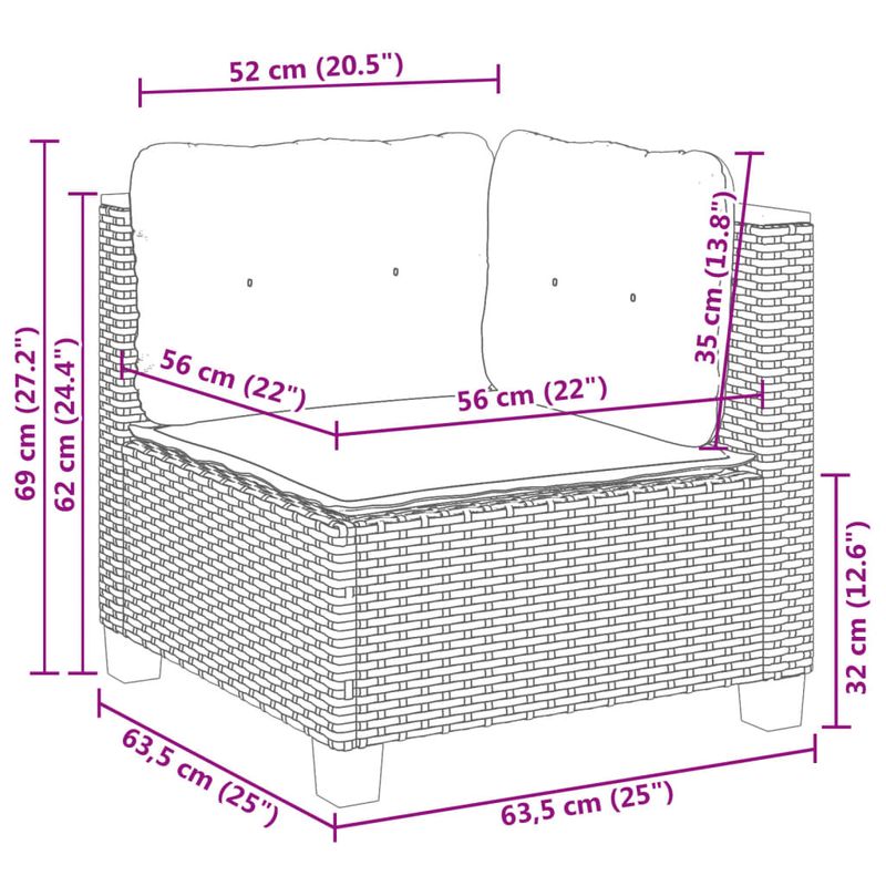 Casa si Gradina - Gradina si terasa - Mobilier exterior - Seturi mobila gradina - Set mobilier de gradina cu perne, 9 piese, negru, poliratan - Infinity.ro