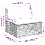 Casa si Gradina - Gradina si terasa - Mobilier exterior - Seturi mobila gradina - Set canapele de gradina, 9 piese, cu perne, gri, poliratan - Infinity.ro