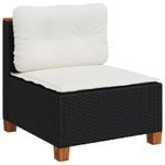 Casa si Gradina - Gradina si terasa - Mobilier exterior - Seturi mobila gradina - Set mobilier de gradina cu perne, 5 piese, negru, poliratan - Infinity.ro