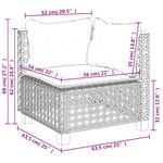 Casa si Gradina - Gradina si terasa - Mobilier exterior - Seturi mobila gradina - Set mobilier gradina cu perne, 6 piese, gri, poliratan - Infinity.ro