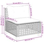 Casa si Gradina - Gradina si terasa - Mobilier exterior - Seturi mobila gradina - Set mobilier gradina cu perne, 6 piese, gri, poliratan - Infinity.ro