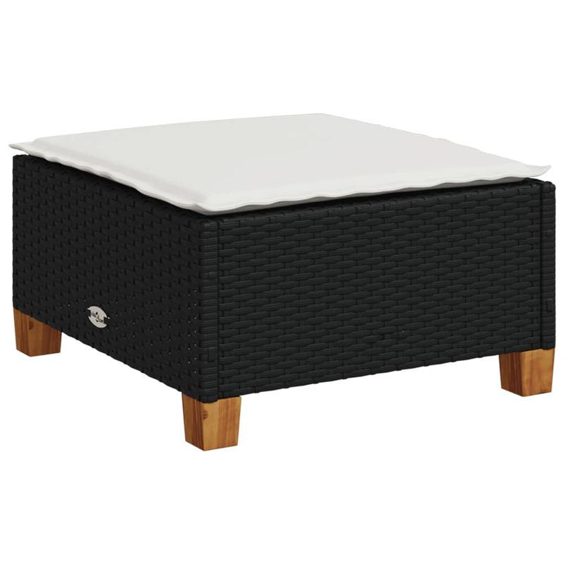 Casa si Gradina - Gradina si terasa - Mobilier exterior - Seturi mobila gradina - Set mobilier de gradina cu perne, 6 piese, negru, poliratan - Infinity.ro
