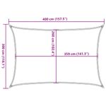 Casa si Gradina - Gradina si terasa - Umbrele si pavilioane - Umbrele - Parasolar, gri deschis, 4x3 m, 100% poliester Oxford - Infinity.ro