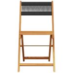 Casa si Gradina - Gradina si terasa - Mobilier exterior - Scaune si sezlonguri gradina - Scaune bistro 2 buc. negru, lemn masiv acacia si polipropilena - Infinity.ro