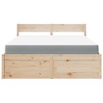 Casa si Gradina - Mobilier - Paturi si accesorii - Paturi - Pat cu sertare si saltea, 160x200 cm, lemn masiv pin - Infinity.ro