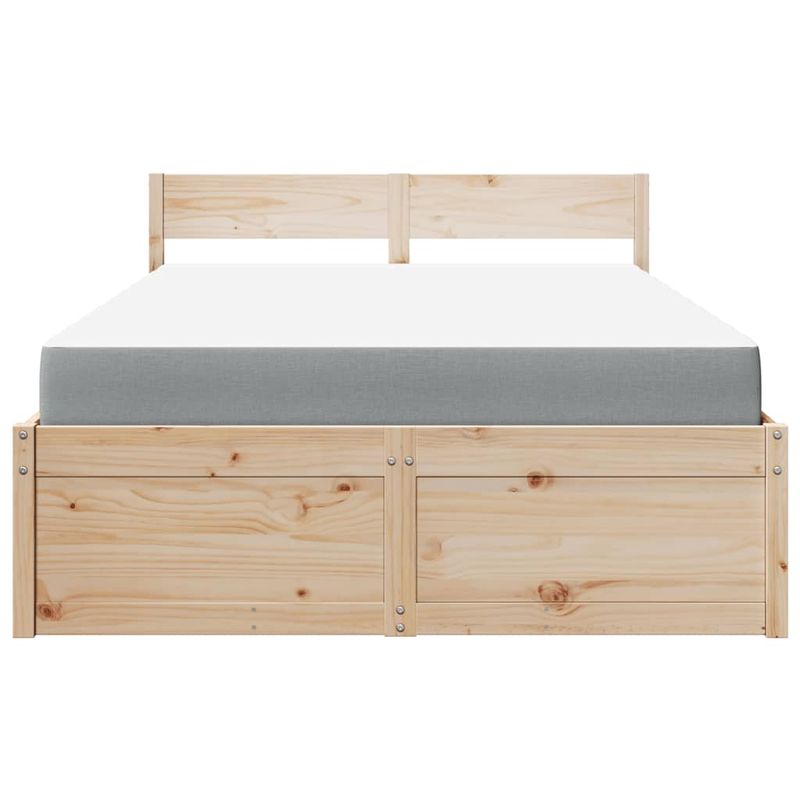 Casa si Gradina - Mobilier - Paturi si accesorii - Paturi - Pat cu sertare si saltea, 120x200 cm, lemn masiv pin - Infinity.ro