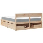 Casa si Gradina - Mobilier - Paturi si accesorii - Paturi - Pat cu sertare si saltea, 160x200 cm, lemn masiv pin - Infinity.ro