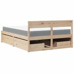 Casa si Gradina - Mobilier - Paturi si accesorii - Paturi - Pat cu sertare si saltea, 120x200 cm, lemn masiv pin - Infinity.ro