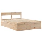 Casa si Gradina - Mobilier - Paturi si accesorii - Paturi - Pat cu sertare si saltea, 120x200 cm, lemn masiv pin - Infinity.ro