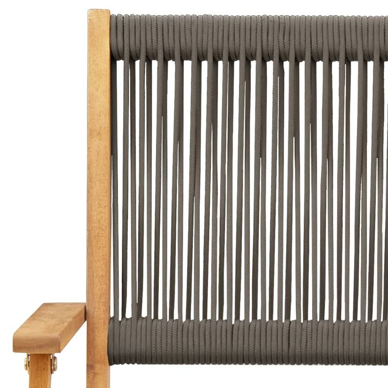 Casa si Gradina - Gradina si terasa - Mobilier exterior - Scaune si sezlonguri gradina - Scaune gradina 2 buc. gri, lemn masiv acacia si polipropilena - Infinity.ro