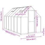 Casa si Gradina - Gradinarit si plante - Sere si solarii - Sere cu cadru de baza, antracit, 334x169x195 cm, aluminiu - Infinity.ro