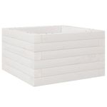 Casa si Gradina - Gradinarit si plante - Plante si ghivece - Ghivece si suporturi - Jardiniera de gradina, alb, 40x40x23 cm, lemn masiv de pin - Infinity.ro