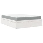 Casa si Gradina - Mobilier - Paturi si accesorii - Paturi - Pat cu saltea, alb, 160x200 cm, lemn masiv pin - Infinity.ro