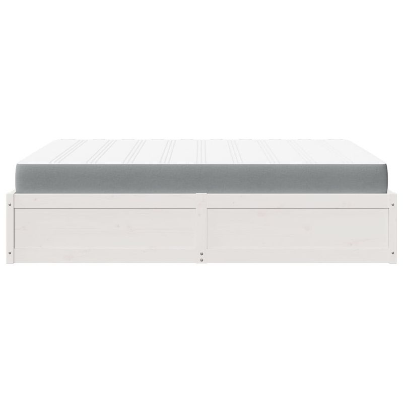 Casa si Gradina - Mobilier - Paturi si accesorii - Paturi - Pat cu saltea, alb, 160x200 cm, lemn masiv pin - Infinity.ro
