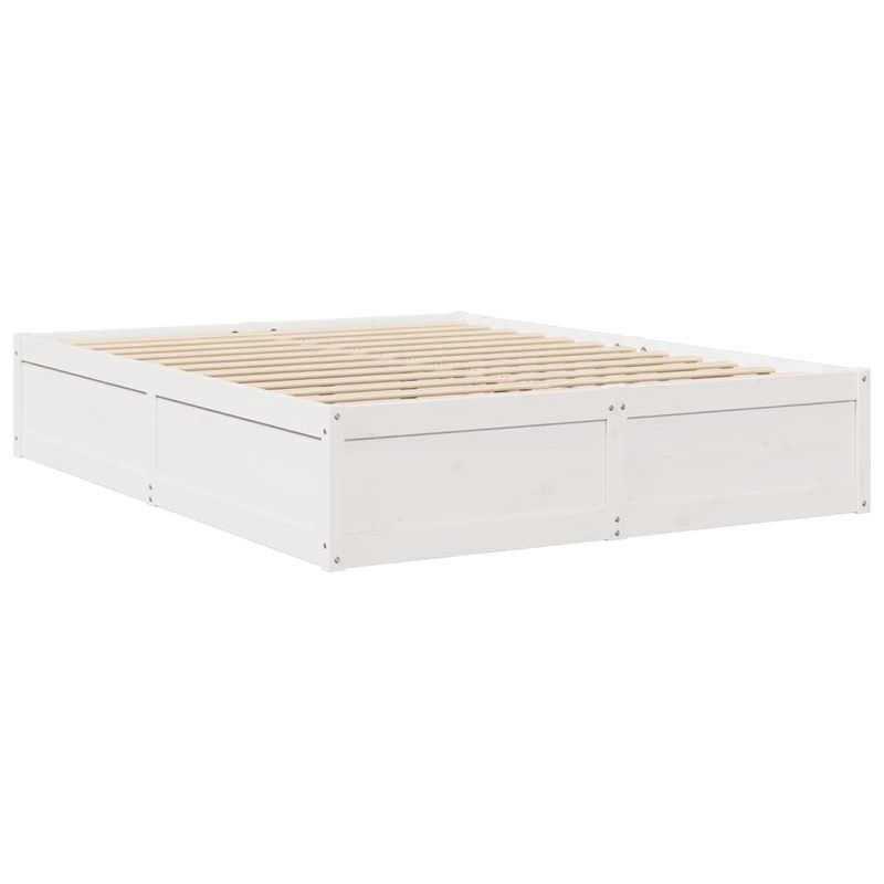 Casa si Gradina - Mobilier - Paturi si accesorii - Paturi - Pat cu saltea, alb, 160x200 cm, lemn masiv pin - Infinity.ro