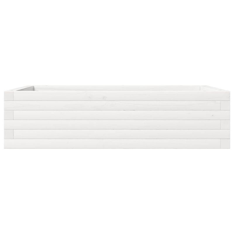 Casa si Gradina - Gradinarit si plante - Plante si ghivece - Ghivece si suporturi - Jardiniera de gradina, alb, 90x60x23 cm, lemn masiv de pin - Infinity.ro