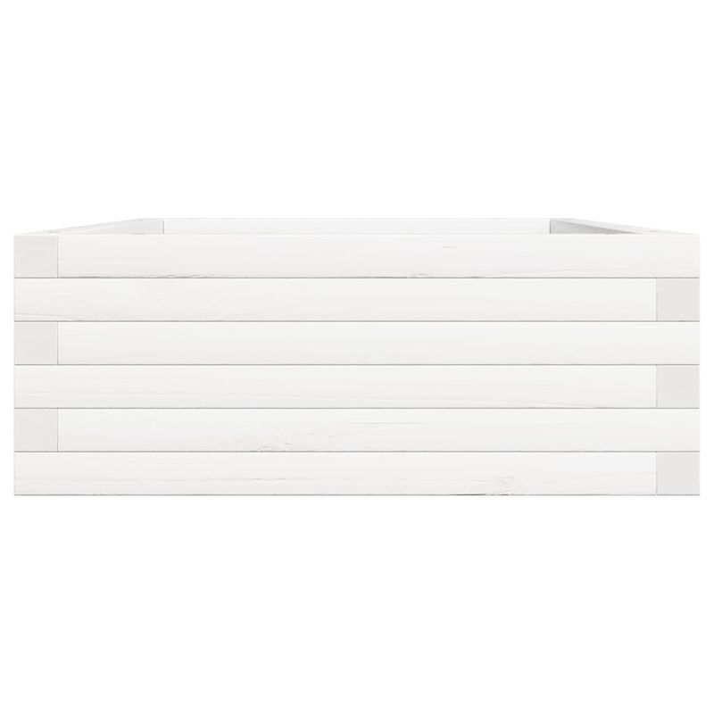 Casa si Gradina - Gradinarit si plante - Plante si ghivece - Ghivece si suporturi - Jardiniera de gradina, alb, 90x60x23 cm, lemn masiv de pin - Infinity.ro