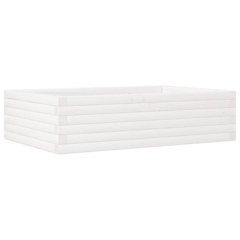 Casa si Gradina - Gradinarit si plante - Plante si ghivece - Ghivece si suporturi - Jardiniera de gradina, alb, 90x60x23 cm, lemn masiv de pin - Infinity.ro