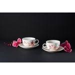 Casa si Gradina - Bucatarie si vesela - Cani si pahare - Cani si cesti - Set servire ceai sau cafea, 12 piese, 6 persoane, portelan, AMBITION Magnolia - Infinity.ro