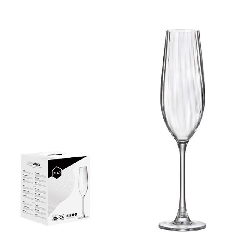 Casa si Gradina - Bucatarie si vesela - Cani si pahare - Pahare - Set 6 pahare sampanie 260ml, ALAR Jonica Flute - Infinity.ro