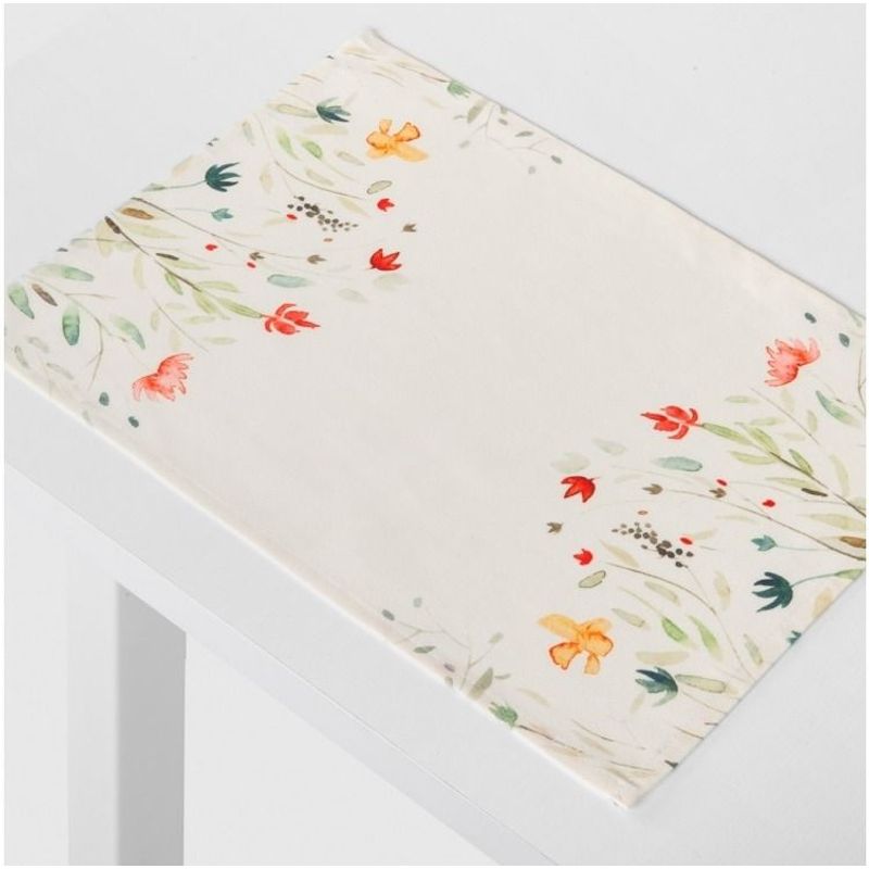 Casa si Gradina - Bucatarie si vesela - Organizare si depozitare bucatarie - Suporturi tacamuri si vase - Set suport farfurie textil 30x40 cm, 2 piese, AMBITION Pastel Flowers - Infinity.ro