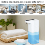 Casa si Gradina - Sanitare - Suporturi si accesorii baie - Dispensere - Dozator/Dispenser automat ESPRODYS cu senzor pentru sapun lichid/spuma/dezinfectant 400ml spumare rapida portabil alb - Infinity.ro