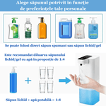 Casa si Gradina - Sanitare - Suporturi si accesorii baie - Dispensere - Dozator/Dispenser automat ESPRODYS cu senzor pentru sapun lichid/spuma/dezinfectant 400ml spumare rapida portabil alb - Infinity.ro