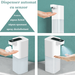 Casa si Gradina - Sanitare - Suporturi si accesorii baie - Dispensere - Dozator/Dispenser automat ESPRODYS cu senzor pentru sapun lichid/spuma/dezinfectant 400ml spumare rapida portabil alb - Infinity.ro