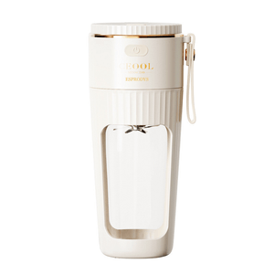 Mini Blender electric portabil ESPRODYS shake smoothie juice capacitate 340 ml cutit cu 10 lame din otel inoxidabil alb