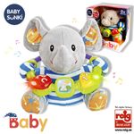 Jucarii, Copii si Bebe - Jucarii si jocuri - Jucarii bebelusi - Jucarii interactive bebelusi - Jucarie interactiva bebe cu activitati si lumini 20 cm - Elefant - Infinity.ro