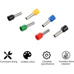 Casa si Gradina - Electrice - Tablouri electrice si accesorii - Set 1200 pini terminali BYNOVIS®, Ferule pentru sertizare, Pini de capat pentru conductori electrici, 0,5 - 16 mm², Izolatie plastic ignifug, Cutie compartimentata, Compatibil cu cleste pentru sertiza - Infinity.ro