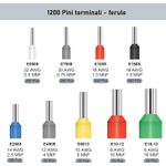 Casa si Gradina - Electrice - Tablouri electrice si accesorii - Set 1200 pini terminali BYNOVIS®, Ferule pentru sertizare, Pini de capat pentru conductori electrici, 0,5 - 16 mm², Izolatie plastic ignifug, Cutie compartimentata, Compatibil cu cleste pentru sertiza - Infinity.ro