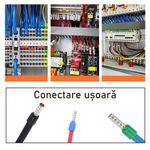 Casa si Gradina - Electrice - Tablouri electrice si accesorii - Set 1200 pini terminali BYNOVIS®, Ferule pentru sertizare, Pini de capat pentru conductori electrici, 0,5 - 16 mm², Izolatie plastic ignifug, Cutie compartimentata, Compatibil cu cleste pentru sertiza - Infinity.ro