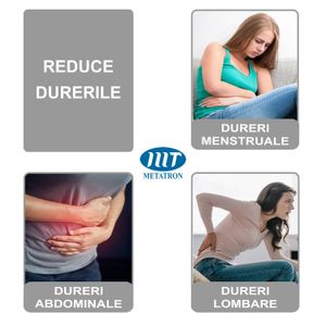 Centura abdominala cu 6 trepte de incalzire si vibromasaj, pentru reducerea durerilor abdominale, menstruale si lombare
