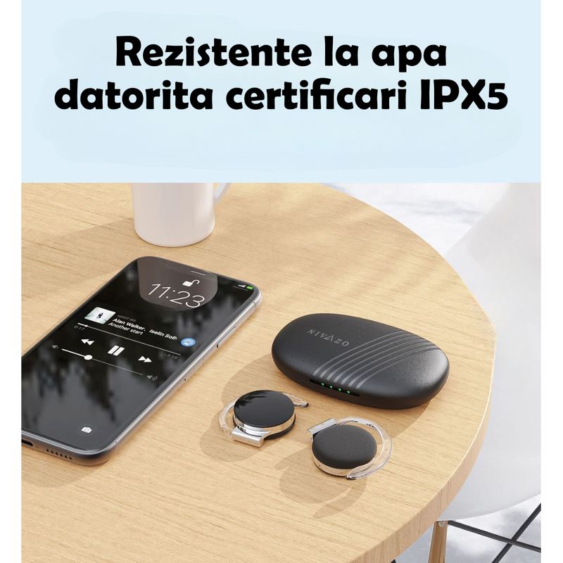 TV, Audio-Video si Foto - Portabile audio - Casti audio - Casti wireless Nivero® Pro Run, perfecte pentru alergat, cu autonomie de 50 h, control prin atingere, tehnologie ENC, microfon dual si protectie impotriva apei - Infinity.ro