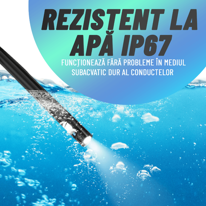 Auto si Moto - Reparatii si depanare - Scule auto - Scule si truse auto - Camera endoscopica Nivazo® G10 Pro, camera rotativa la 360°, ecran 5.0 inch HD, pentru vizualizarea perfecta a locurilor intunecate inguste si umede, baterie 2000mAh - Infinity.ro