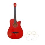 TV, Audio-Video si Foto - Instrumente muzicale - Instrumente clasice - Chitara clasica din lemn IdeallStore®, set de corzi incluse, 95 cm, rosie - Infinity.ro