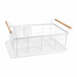 Casa si Gradina - Bucatarie si vesela - Organizare si depozitare bucatarie - Scurgator vase - Suport scurgator de vase AMBITION Decor, 44x32x18.5 cm, alb - Infinity.ro