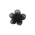 Casa si Gradina - Decoratiuni - DIY - Articole mercerie - Floare din organza cu margele pentru cusut sau lipit pe haine, diametru 4.5 cm, Negru - Infinity.ro